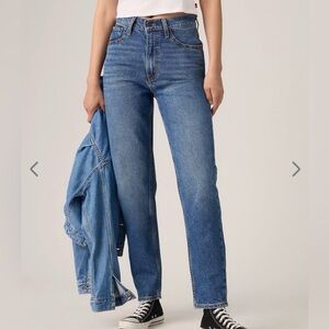 LEVI’S PREMIUM 80’s Mom Blue Jeans BIG E High Waist Women 28x30 NWT